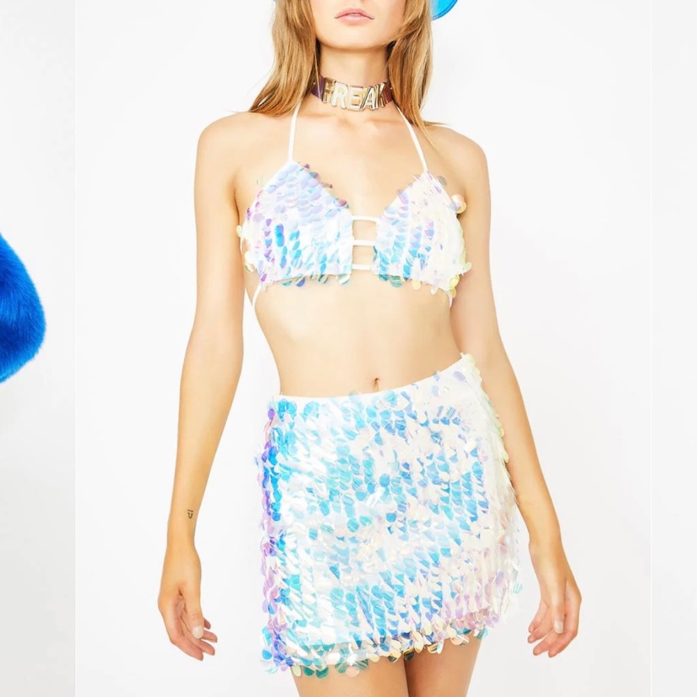 Dolls Kill Sequin Skirt Set